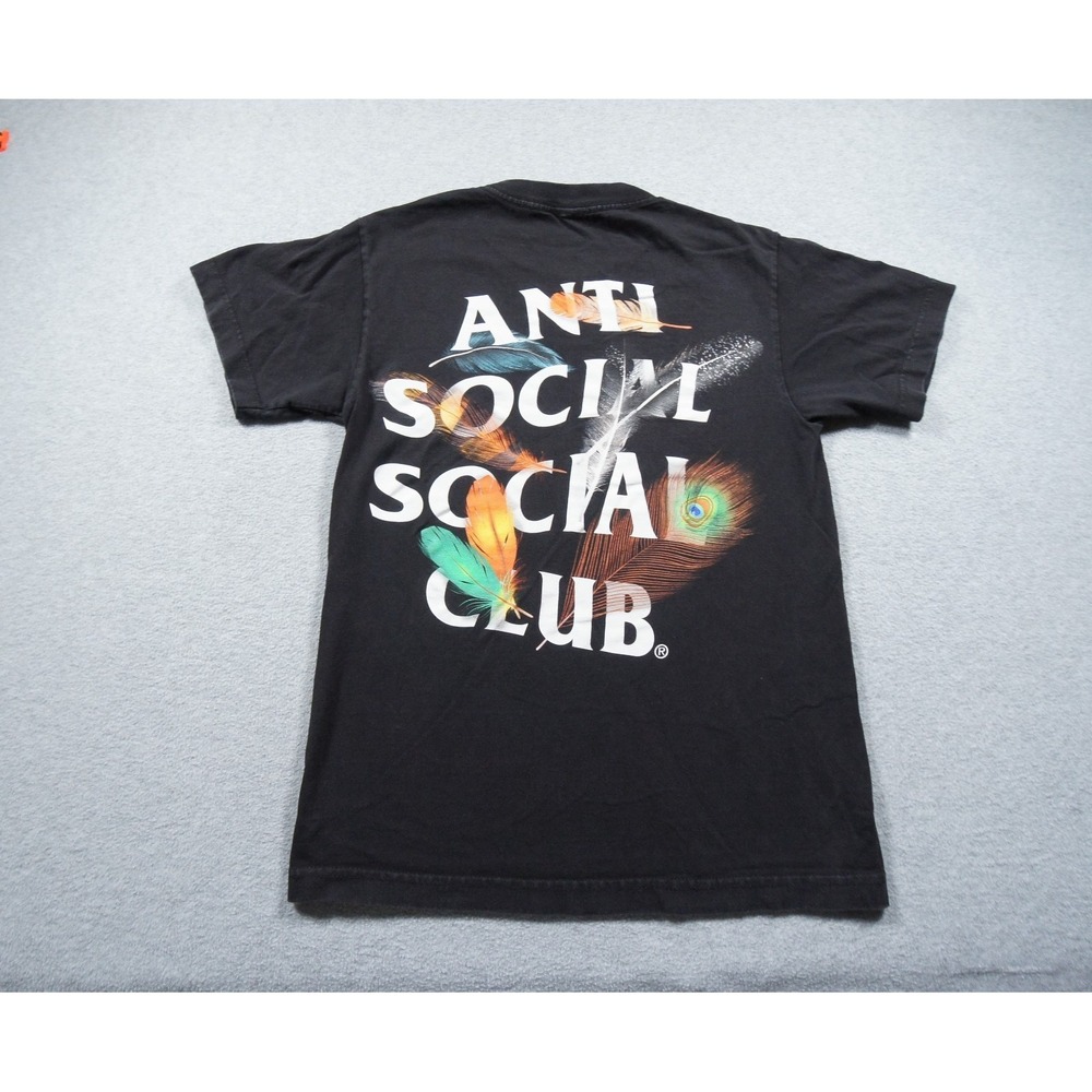 Anti Social Social Club Shirt Mens Small Black Streetwear Graphic Tee Crewneck